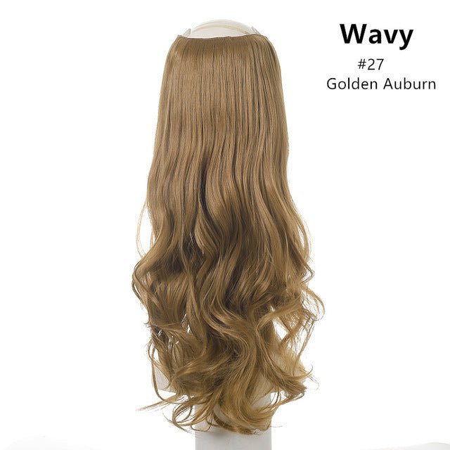 Women's Wavy U Part Bangs Clip - in Hair Extension Synthetic Wig #27