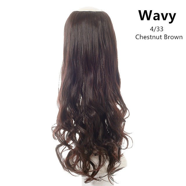 Women's Wavy U Part Bangs Clip - in Hair Extension Synthetic Wig 4/33