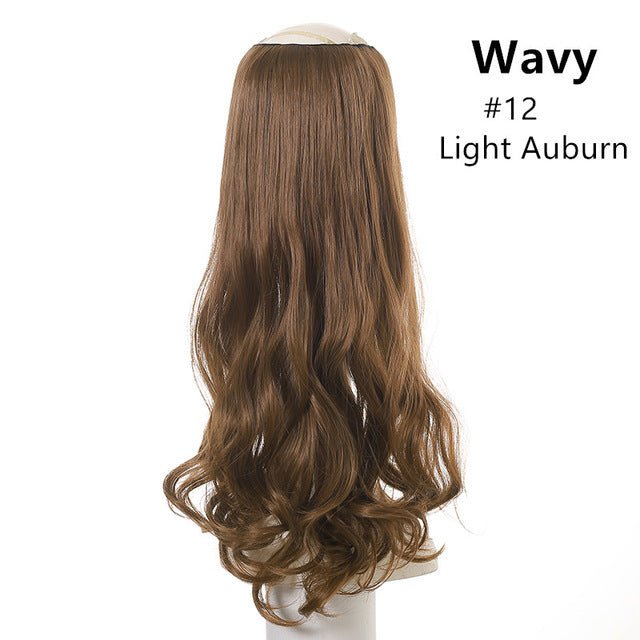 Women's Wavy U Part Bangs Clip - in Hair Extension Synthetic Wig #12