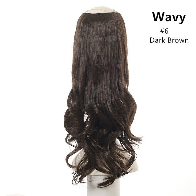 Women's Wavy U Part Bangs Clip - in Hair Extension Synthetic Wig #6