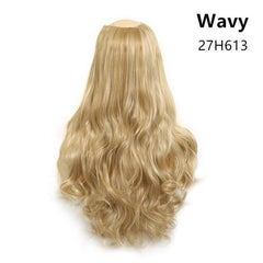 Women's Wavy U Part Bangs Clip - in Hair Extension Synthetic Wig 27H613