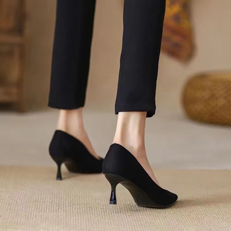 Workplace Work Shoes Chic Black High Heels for Women's Style Black 5cm