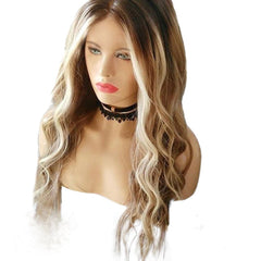 Yellow Jump Gold Big Wave Long Curly Hair Wig Picture Color