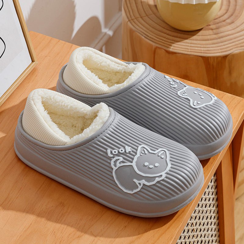 Your Feet's New Favorite Companions Winter Cotton Slippers Women's Light Gray