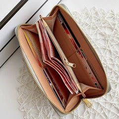 Zipped woven clutch Black